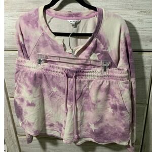 Wildfox Purple Ombré Star Sweatshirt & Shorts- XL